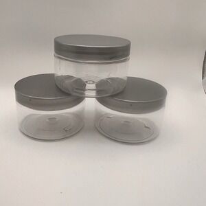 3-Piece Leak-Proof Round Travel Jars Perfect for‎ Makeup & Beauty Essentials 4oz